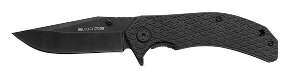 Sarge Knives Shadow - Stonewashed Swift Assist Folding Knife - Sarge Knives