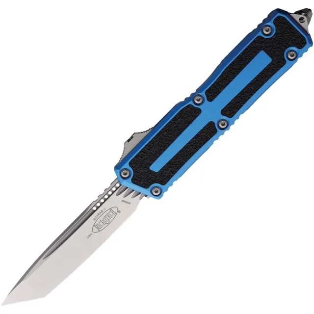 Microtech Scarab II G3 3.97 In TNT/STD/SW Blue Alu Handle - MICROTECH for sale at Iron and Lace