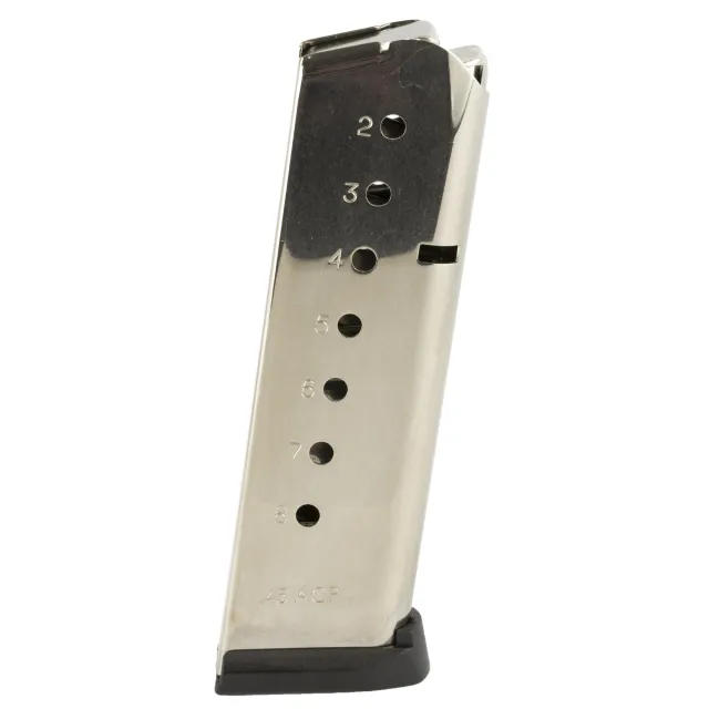 Armscor 54170 Pistol Magazine, 45ACP, 8 Rounds, Steel, Nickel Finish