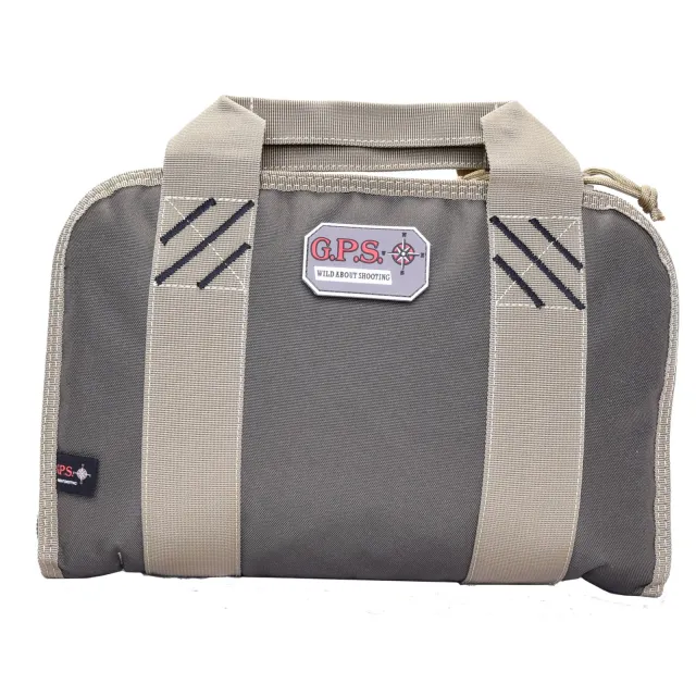GPS GPS-1308PCRK Double Pistol Case Green/Khaki Nylon Lockable - GPS