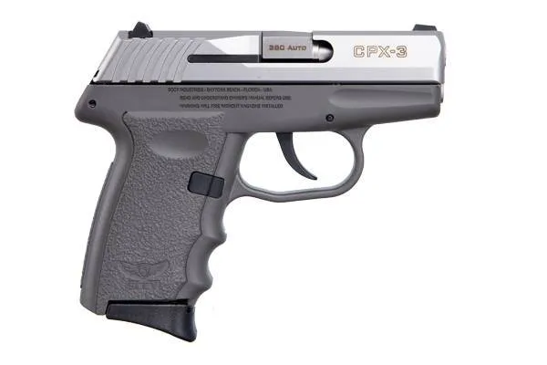 SCCY CPX-3TTSG .380 ACP 10+1, 3.10" Barrel, Sniper Gray, No Safety