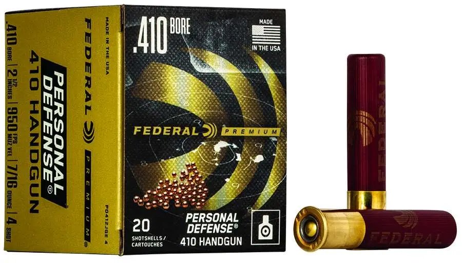 Federal PD412JGE4 410 Gauge 2.5 in 4 Shot 7/16 oz 950 fps 20 Rounds - Federal Premium Ammunition - 410 Bore