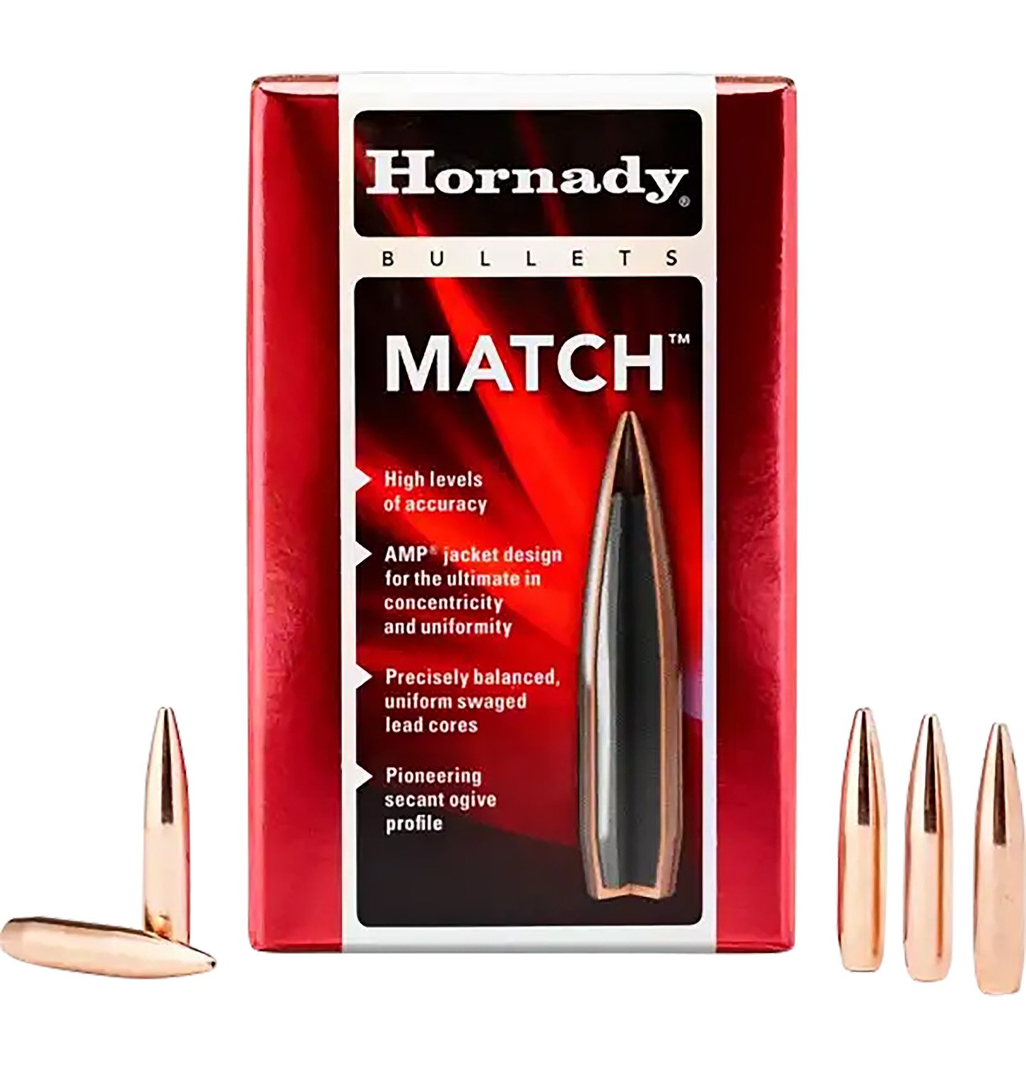 Hornady 30733 Match Target 30 Cal .308 208 gr HPBTM - 100 Rounds - Hornady - .308