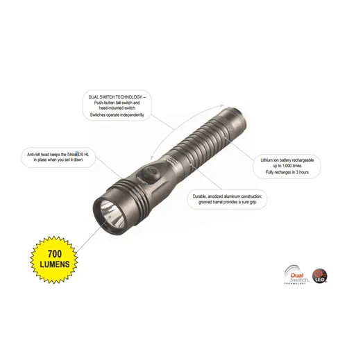 Streamlight 74612 Strion DS HL Flashlight 700 Lumens Dual Switch Rechargeable - Streamlight