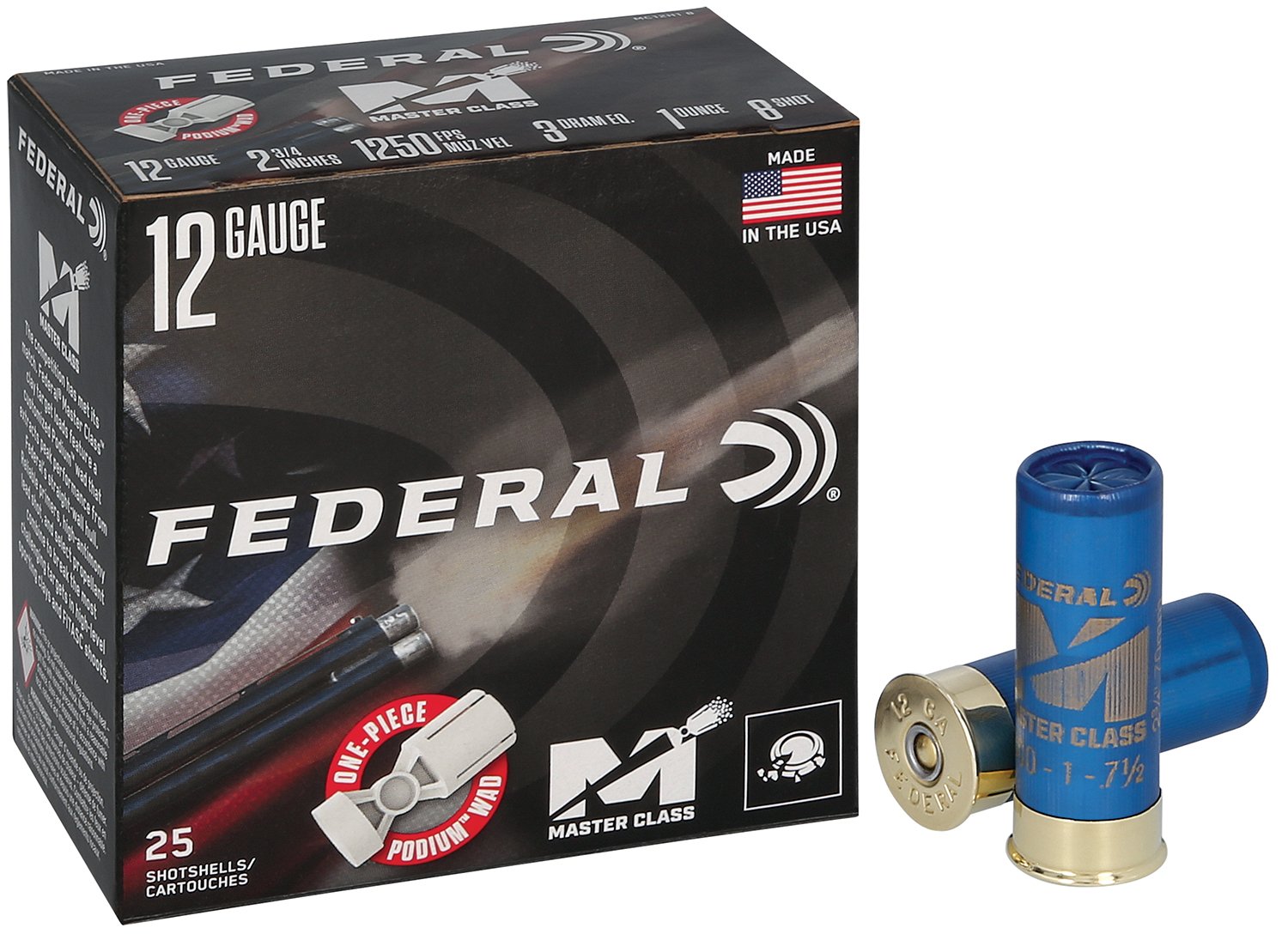 Buy Federal Master Class Shotshells 12ga 2-3/4 1oz 1250fps #8 25/ct online