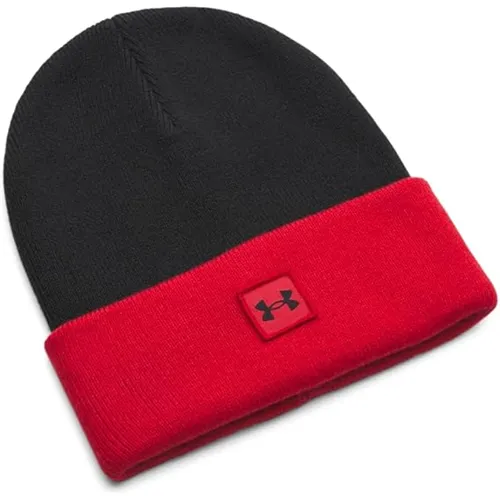 Under Armour 1373155-004-OSFM UA Halftime Cuff Beanie Black/Red