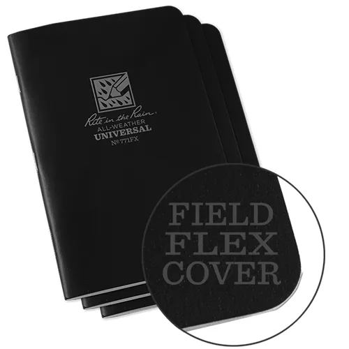 Rite in the Rain Field-Flex Stapled Notebook 4.625x7 3-Pack - Rite in the Rain