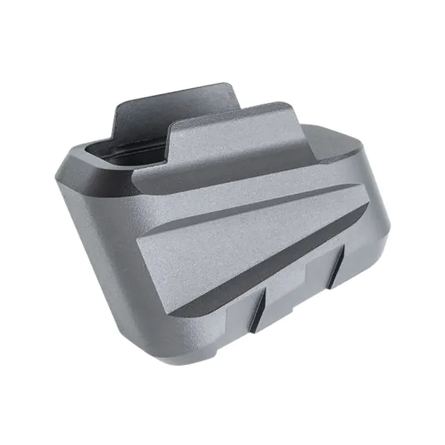 Tyrant CNC TDP320MAGEXGREY Sig P320 5rd Grey Aluminum Mag Extension - Tyrant CNC - 5RD for sale at Gun Club HQ