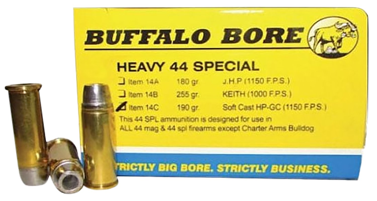 Buffalo Bore 14C20 44 S&W Spl 190gr SCHP Ammo 20 Rounds 1150fps - BBA - 44 S&W Spl