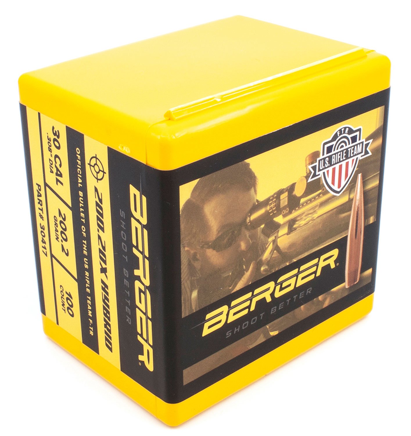 Berger 30417 Hybrid Target 30Cal 200.2gr Bullets 100/Box - Berger Bullets - 30 Caliber