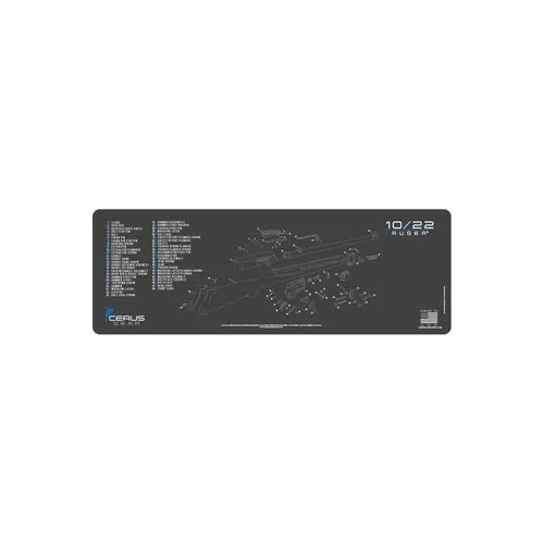 Cerus Gear RM-RUG-1022-SCH-GRY 10/22 Schematic Cleaning Mat 36 In