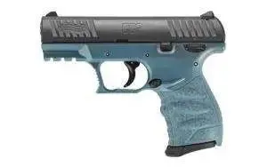 Walther Arms CCP M2+ 9mm Luger, 3.54" Barrel, 8+1 Capacity, Blue Titanium Picatinny Rail Frame, Black Cerakote Slide, Polymer Grip