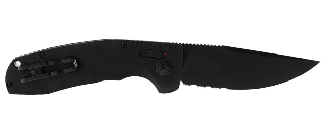 SOG-Tac BL/PS 3.5" D2 Black Scales Automatic Knife - SOG