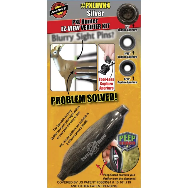 Specialty Archery PXLHVK4 EZ-View Verifier Kit No. 4 Silver, 3 Apertures - Specialty Archery