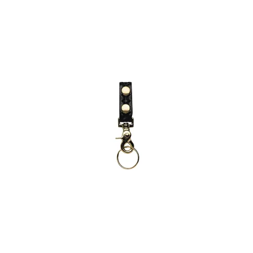 Boston Leather Belt Keeper with Deluxe Swivel Key Snap 5436-1