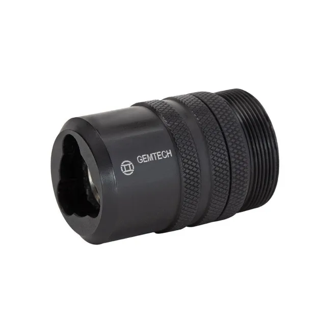 Gemtech 12180 MM9 3-Lug MP5-Style Female Adapter Black Steel 9mm Sound - GEMTECH - 9mm Sound