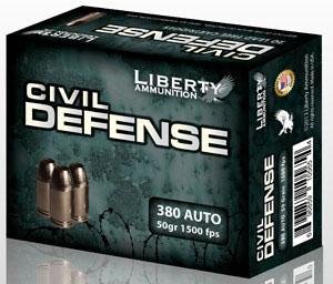 Buy Liberty AMMUNITION Civil Defense .380 Auto 20rd 50Gr Ammo LA-CD-380-023 online