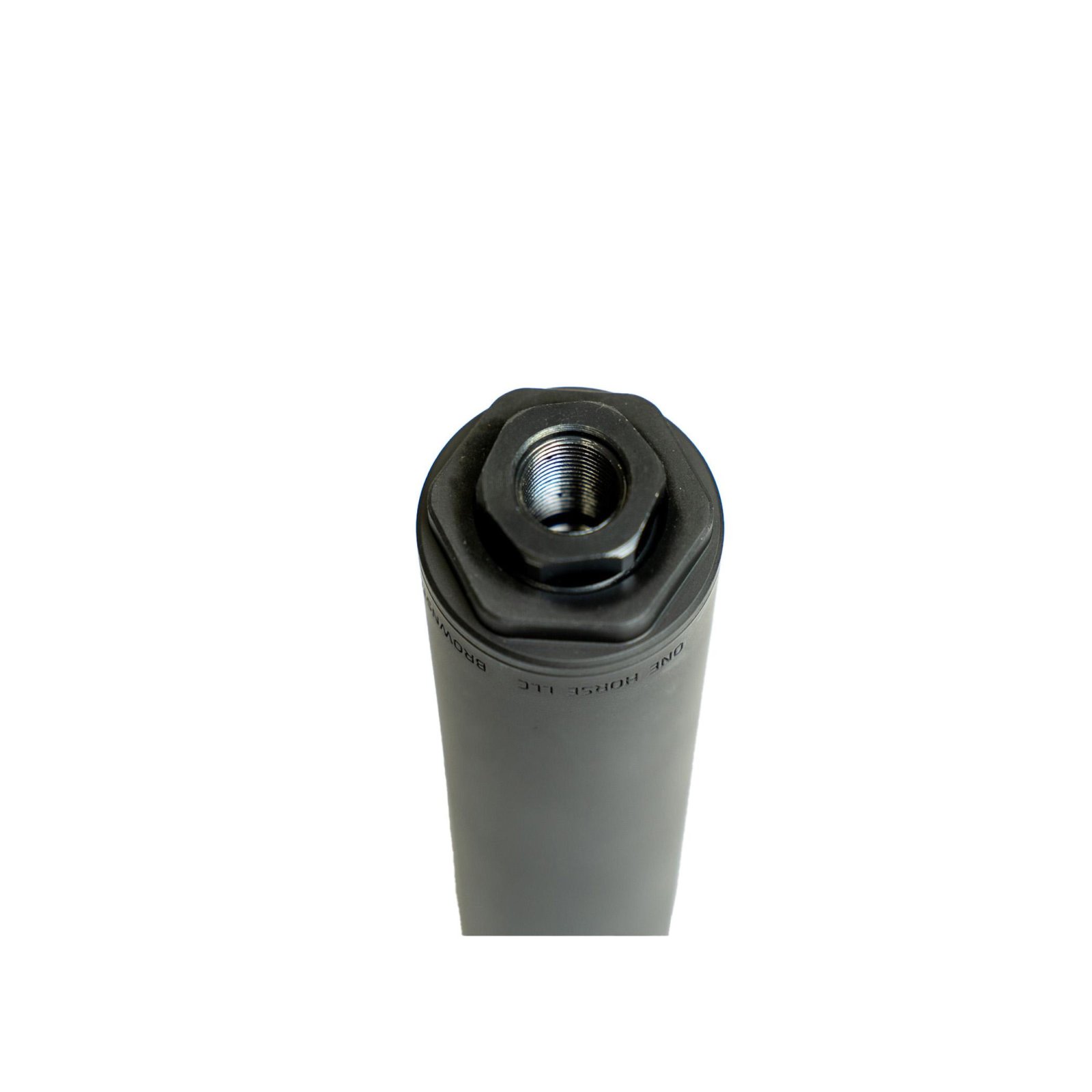 One Horse ASHE Titanium DirectThread 5.56 NATO 1.5In Dia 1/2X28 Black - One Horse - 5.56 NATO