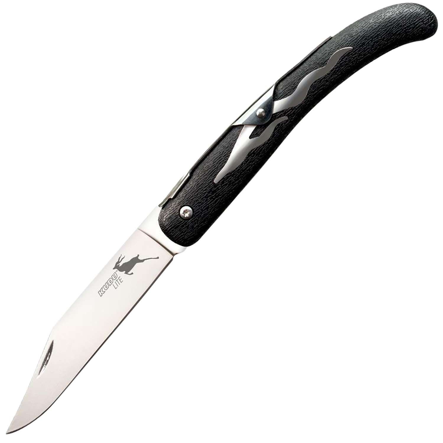 Cold Steel CS20KJ Kudu Lite 4.25" Folding Plain Polished 5Cr15MoV SS Blade/Black Woodgrain Zy-Ex Handle - Cold Steel