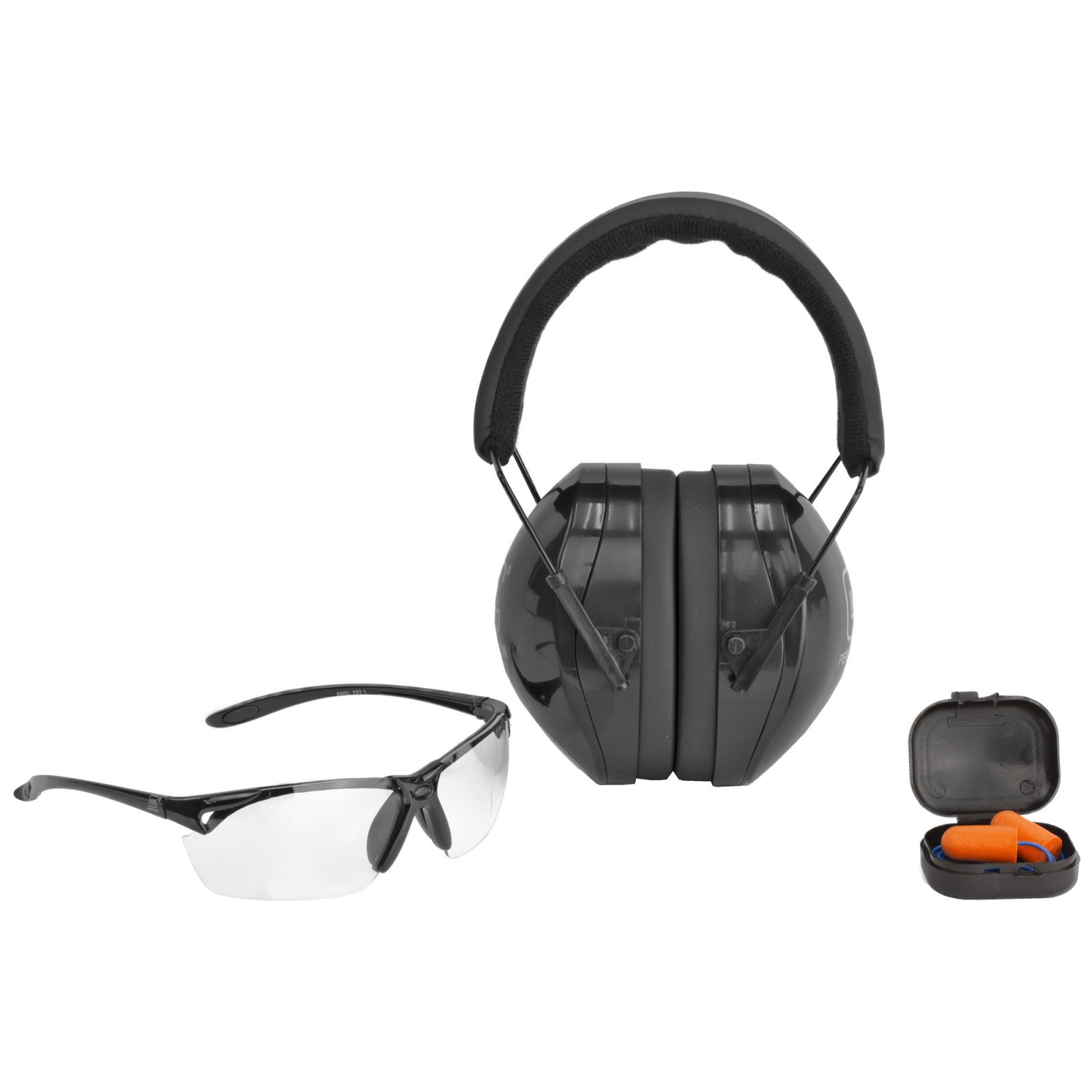 Buy Glock Range Kit Adjustable Ear Muffs Ear Plugs Clear Glasses online