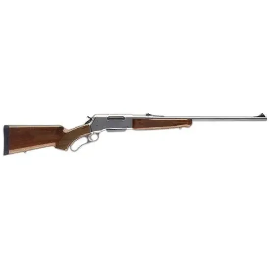 Browning BLR Lightweight 300 Win Mag 3+1 24" Matte Stainless Barrel, Matte Nickel Finished Alloy Receiver, Grade 1 Gloss Black Walnut Pistol Grip Stock, Optics Ready