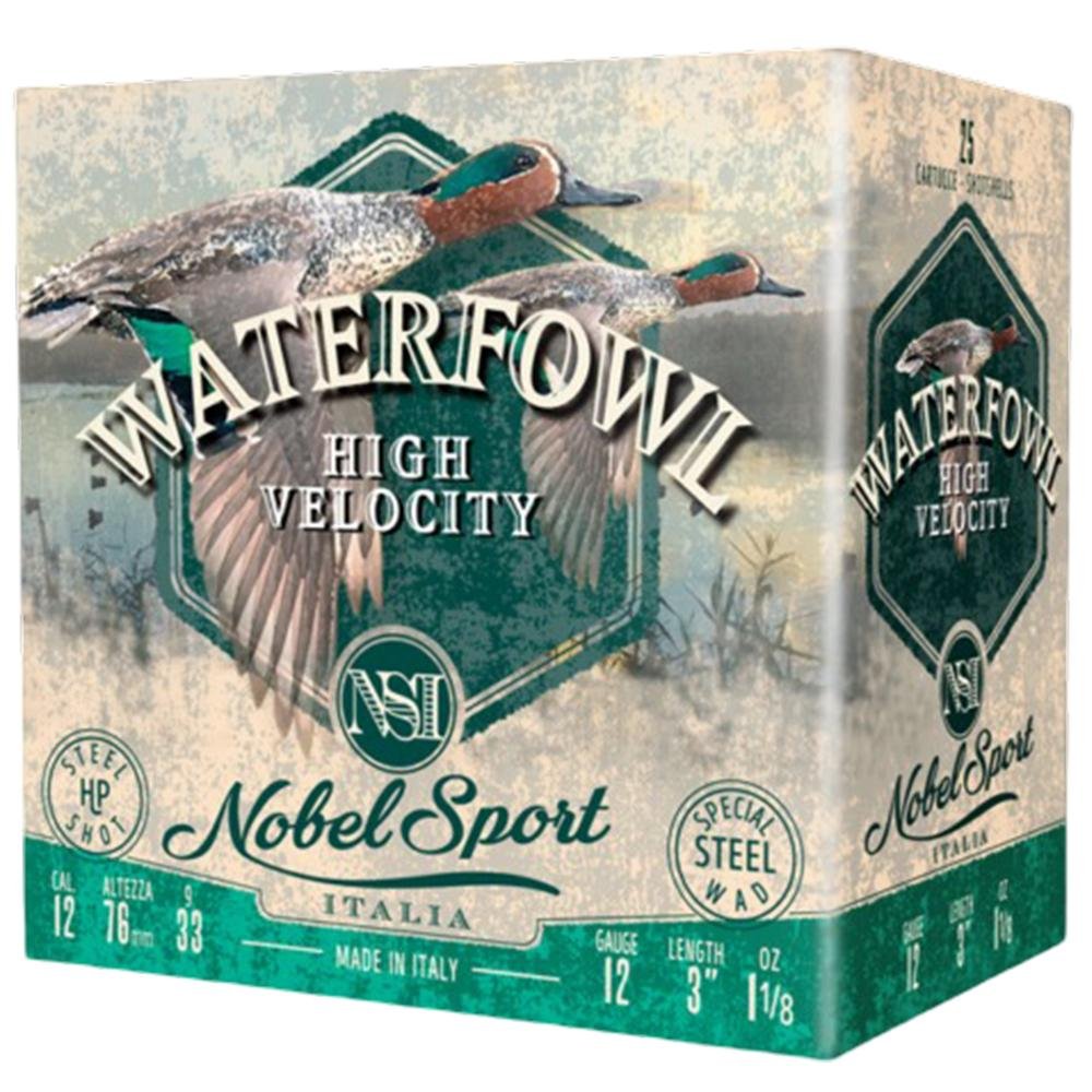 Eurosports Nobel Sport Steel Waterfowl 12ga 3 In 1-1/8oz #4 1500fps 25ct - Eurosports LLC