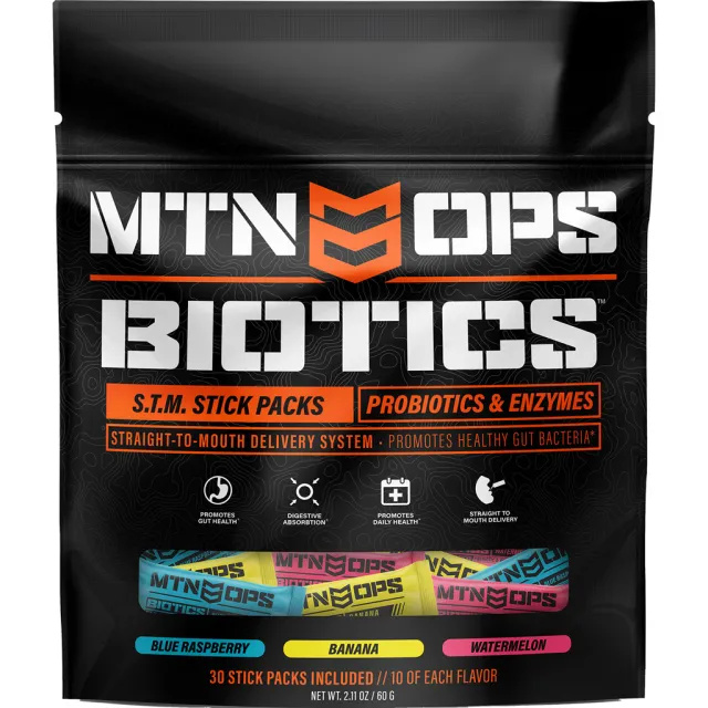 MTN Ops 2109010230 Biotics STM Stick Pack 30ct Pre & Probiotic Blend