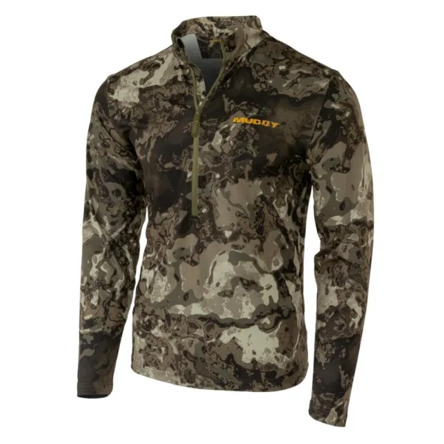 Buy Muddy MUD-LW-QZ-VCG-S Lightweight Quarter Zip Shirt Veil Canyon Grey S online