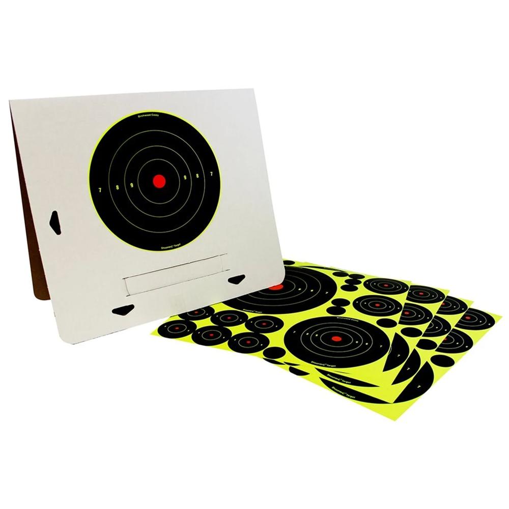 Birchwood Casey BC-34208 Target Pack 4 Bullseye Self-Adhesive Black Yellow - Birchwood Casey