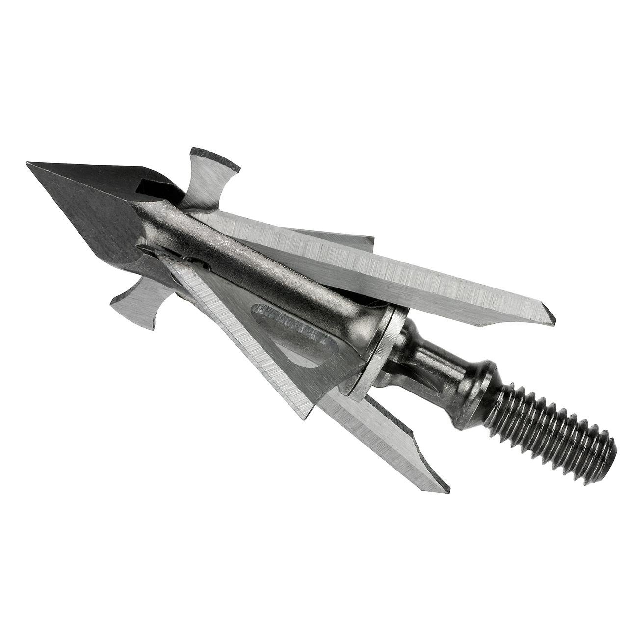 Trocar HB 4-Blade Broadheads 100 Grain Chisel Tip Stainless Steel 3 Pack - Feradyne Outdoors