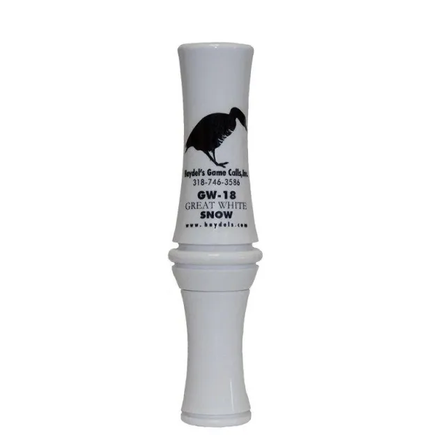 Haydel's GW-18 Great White Snow Goose Call, Acrylic Tone Board - Haydel's Game Calls