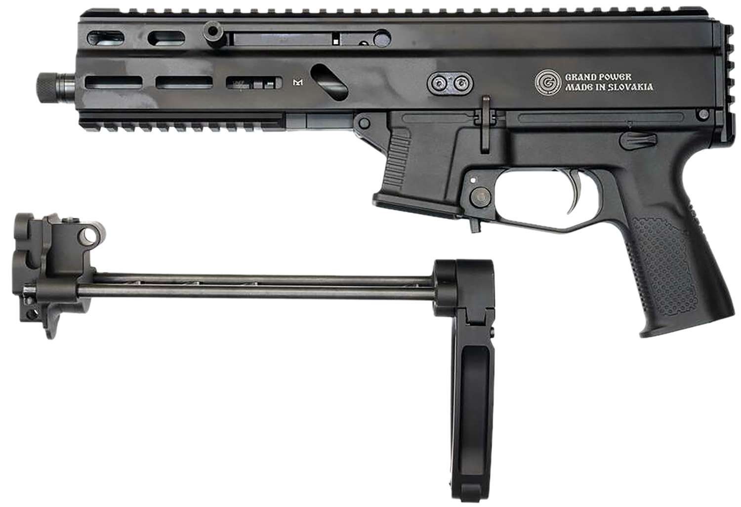 Global Ordnance 197892004855 Grand Power Stribog SP10A3 10mm PDW 8" Black - Grand Power - 10mm Auto