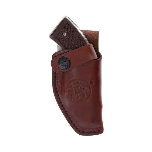 Buy Smith & Wesson 325 Revolver 3-Inch Folding Knife Wood Grip Leather Holster online