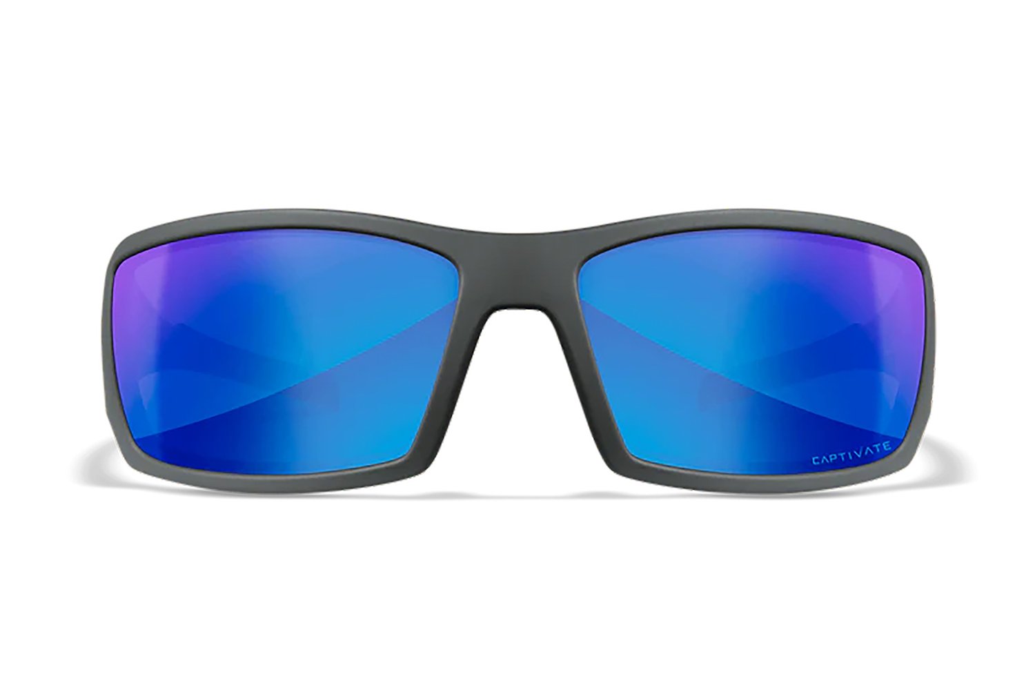 Wiley X Twisted SSTWI09 Matte Gray Frame Blue Mirror Lens Polycarbonate - WILEY X EYEWEAR
