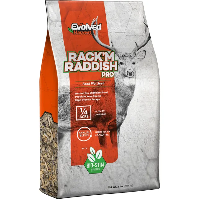 Evolved EVO81003 Rack'M Raddish Seed 2 lb ProGro Coated Mix - Wildgame Innovation
