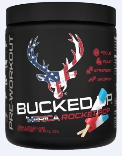 Bucked Up Pre-Workout Rocket Pop 30 Serving Tub