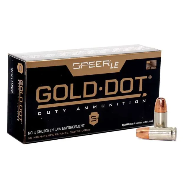 CCI GOLD DOT 9MM 147GR GDHP 50RD BX 1000RD CASE - SPEER - 9MM