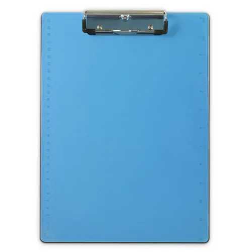 Saunders Blue Acrylic Clipboard Durable Writing Surface - Saunders