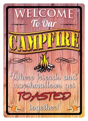 Rivers Edge Products Sign 12"X17" "Welcome To Our Campfire" - Rivers Edge