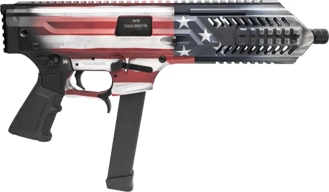 GFORCE ARMS BLADE8-USA 9MM 33+1 6 4140 Steel American Flag Cerakote - GForce Arms - 9MM