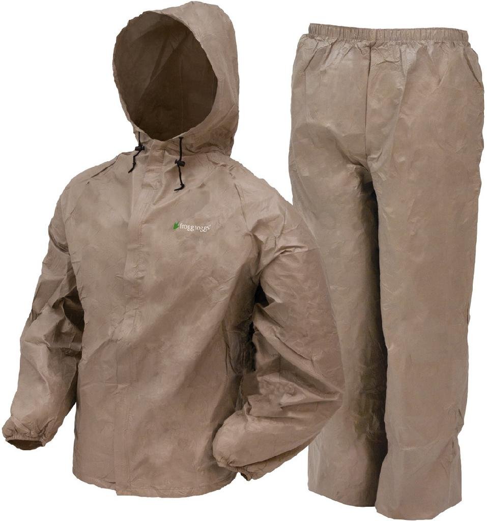 Frogg Toggs UL12104-04MD Ultra-Lite2 Rain Suit Medium Khaki - Frogg Toggs