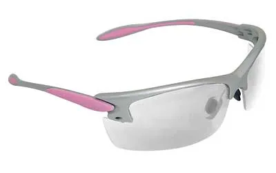 Radians PG0810CS Glasses Silver and Pink Frame Clear Lens - Radians