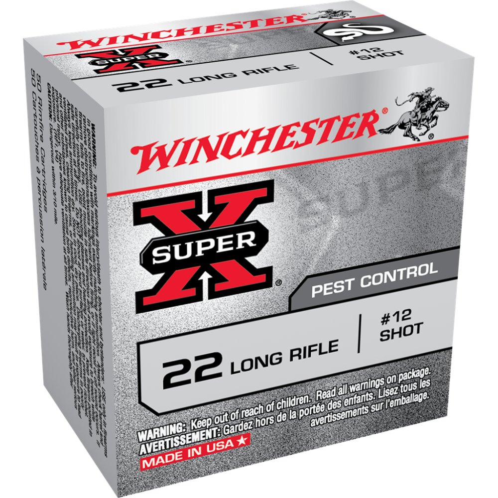 Winchester Ammo X22LRS Super X 22 LR #12 Shot 50 Bx/100 Cs - Winchester - #12 SHOT