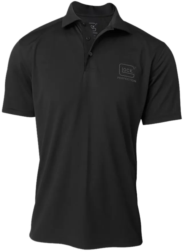 Glock AP96214 Perfection Polo Black XL Polyester Mesh Short Sleeve