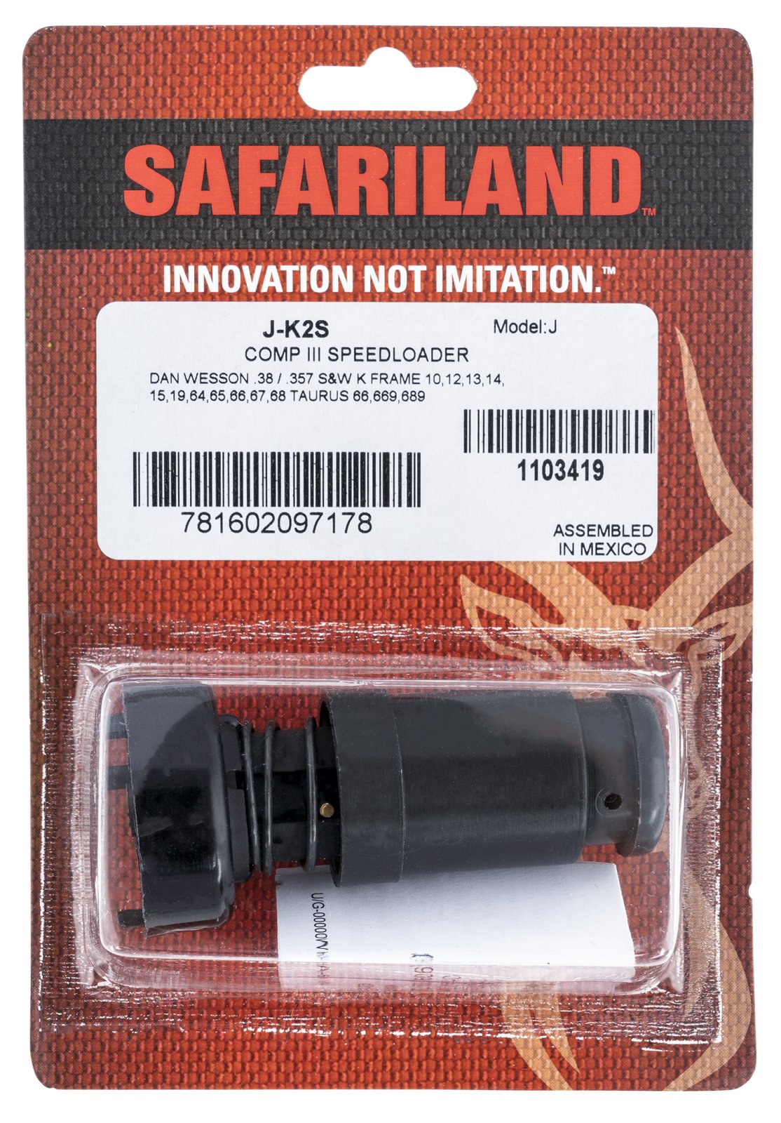 Safariland JK2S Comp III Speedloader 38/357 Mag 6rd Dan Wesson/S&W - Safariland - 6RD
