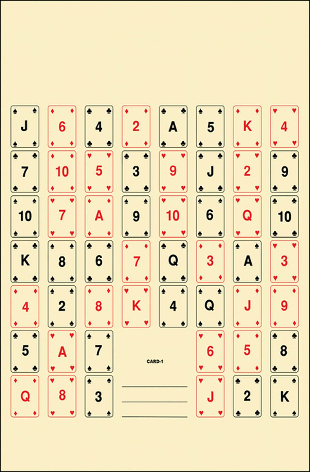Action Target CARD1100 22.5x24 Playing Card Targets 100/Box - Action Target