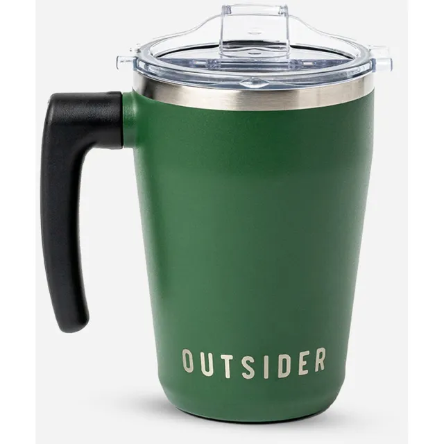 Outsider The AM Travel Mug 17oz Vacuum Insulated Green Stainless - Outsider