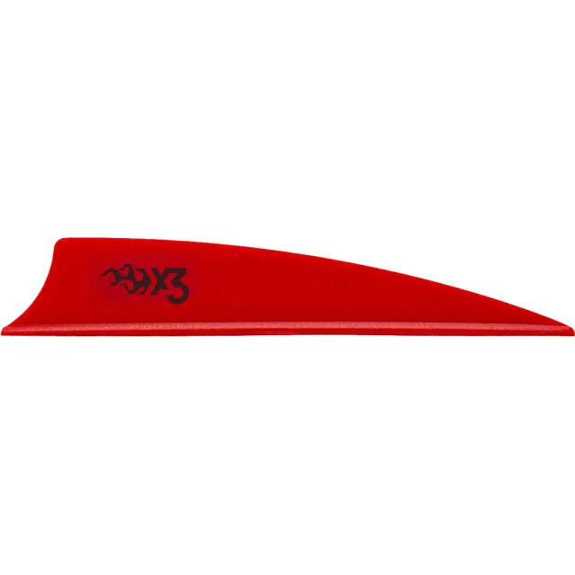 Bohning X3 Vanes Shield Cut 3 in. Red 36 pk. - Bohning