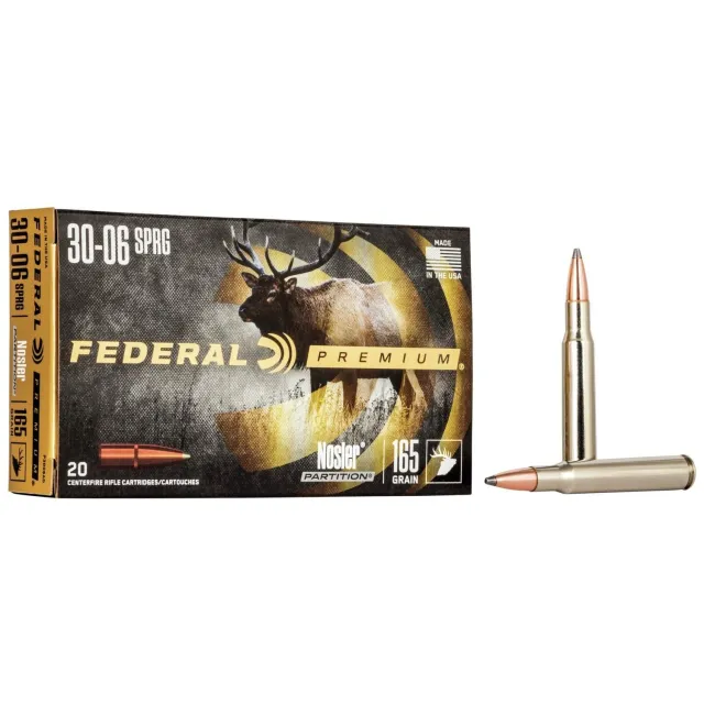 Federal P3006AD 30-06 Springfield 165 Grain Nosler Partition 20 Rounds