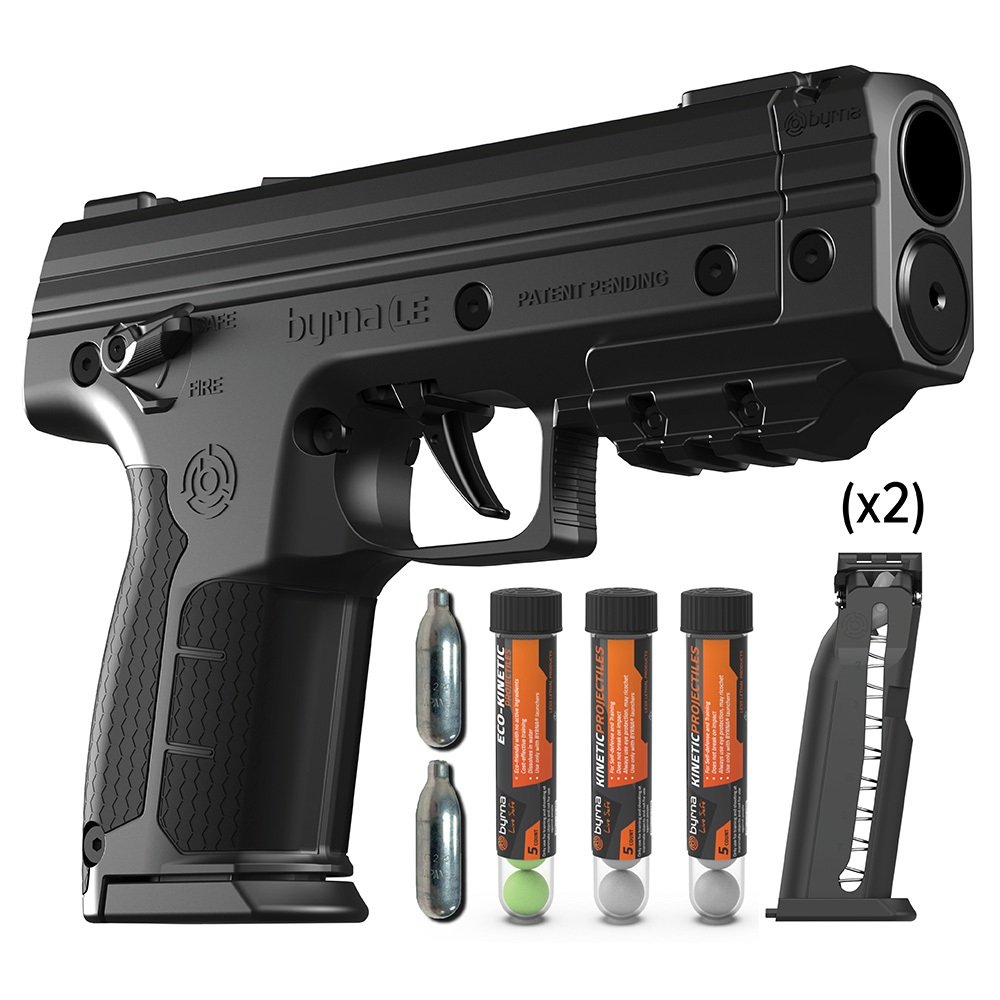 Byrna Technologies LK668300-2-BLK LE Kinetic Kit .68 Caliber 5 + 1 Black Uses Standard 12 gram CO2 Kinetic|Inert Balls LK68300-2-BLK | .68 CAL - Byrna Technologies